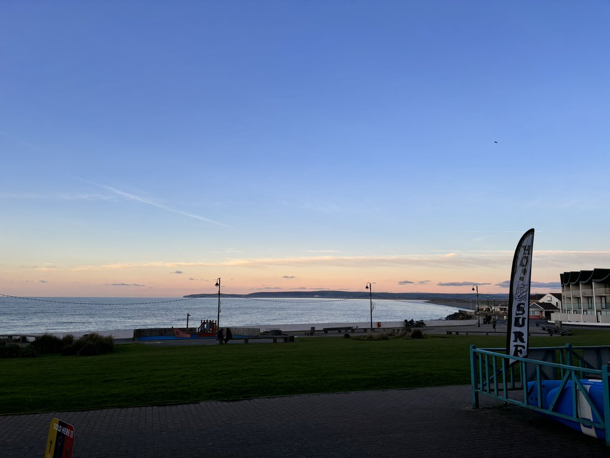 Closing up tonight in #westwardho and feeling thankful for the view from work this evening #northdevon #visitwestwardho #ShopLocal