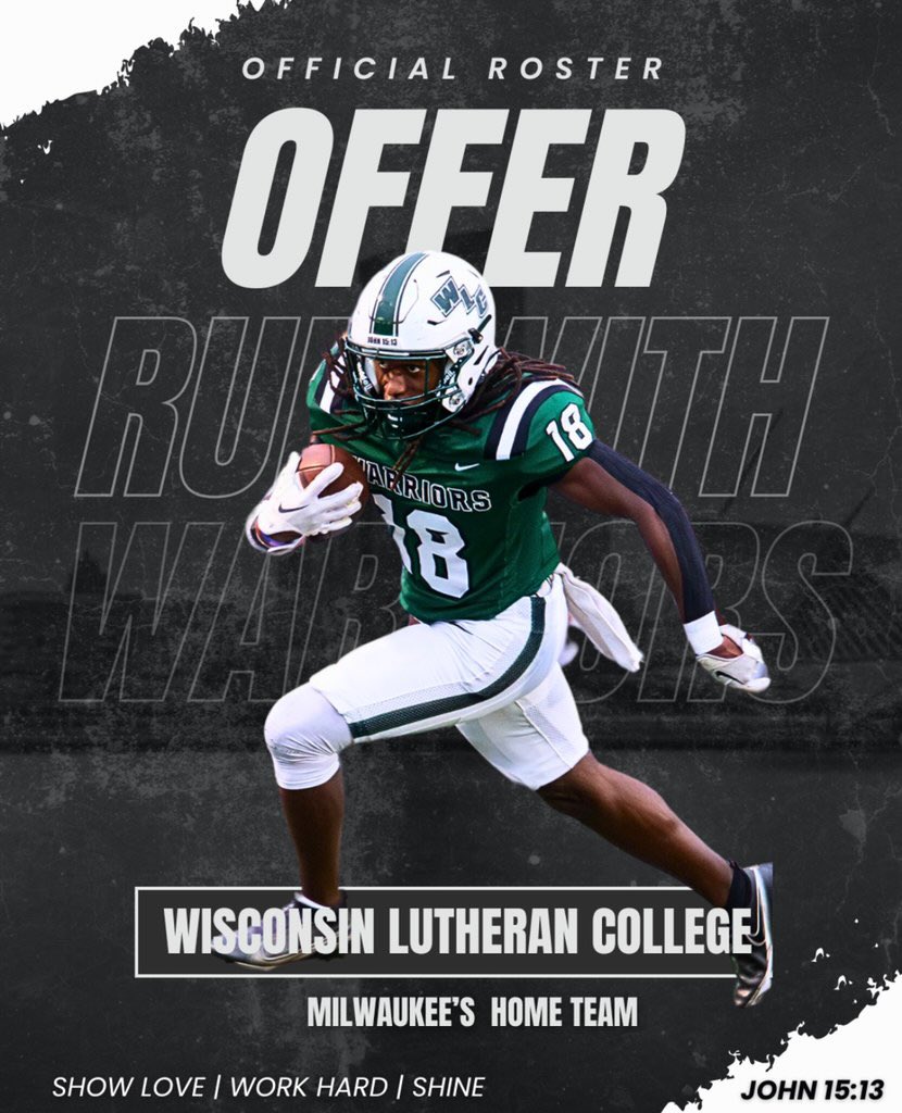 After a Great Conversation with Coach I am Blessed to Receive an Offer from Wisconsin Lutheran College 🙏🏾🙏🏾 <a href="/Bama_2A/">Bama 2A</a> <a href="/PokaUFootball/">Loachapoka Football</a> <a href="/coachbhall76/">Branden Hall</a>