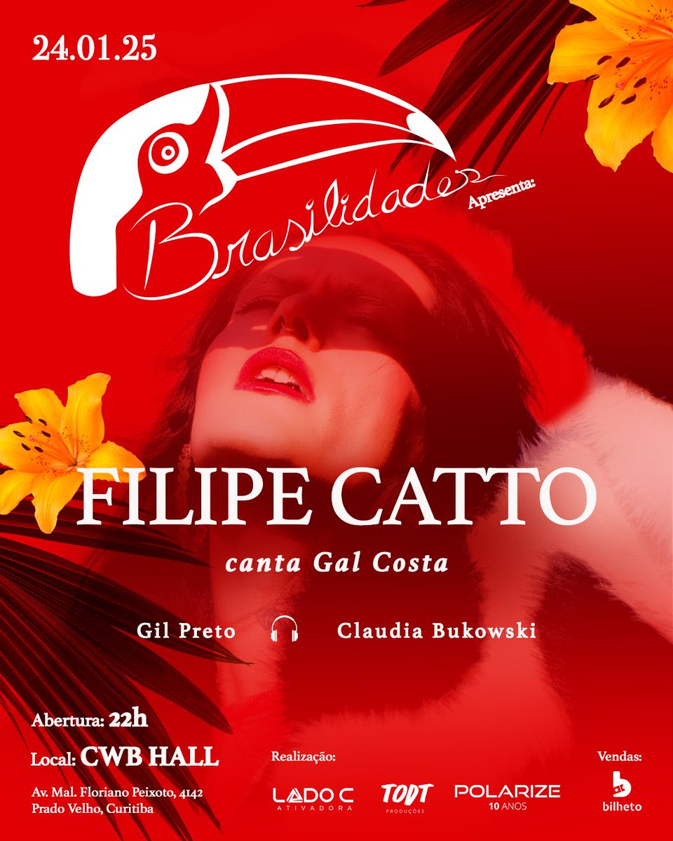 Finalmente <a href="/FilipeCatto/">Filipe Catto</a> em Curitiba 💛❤️