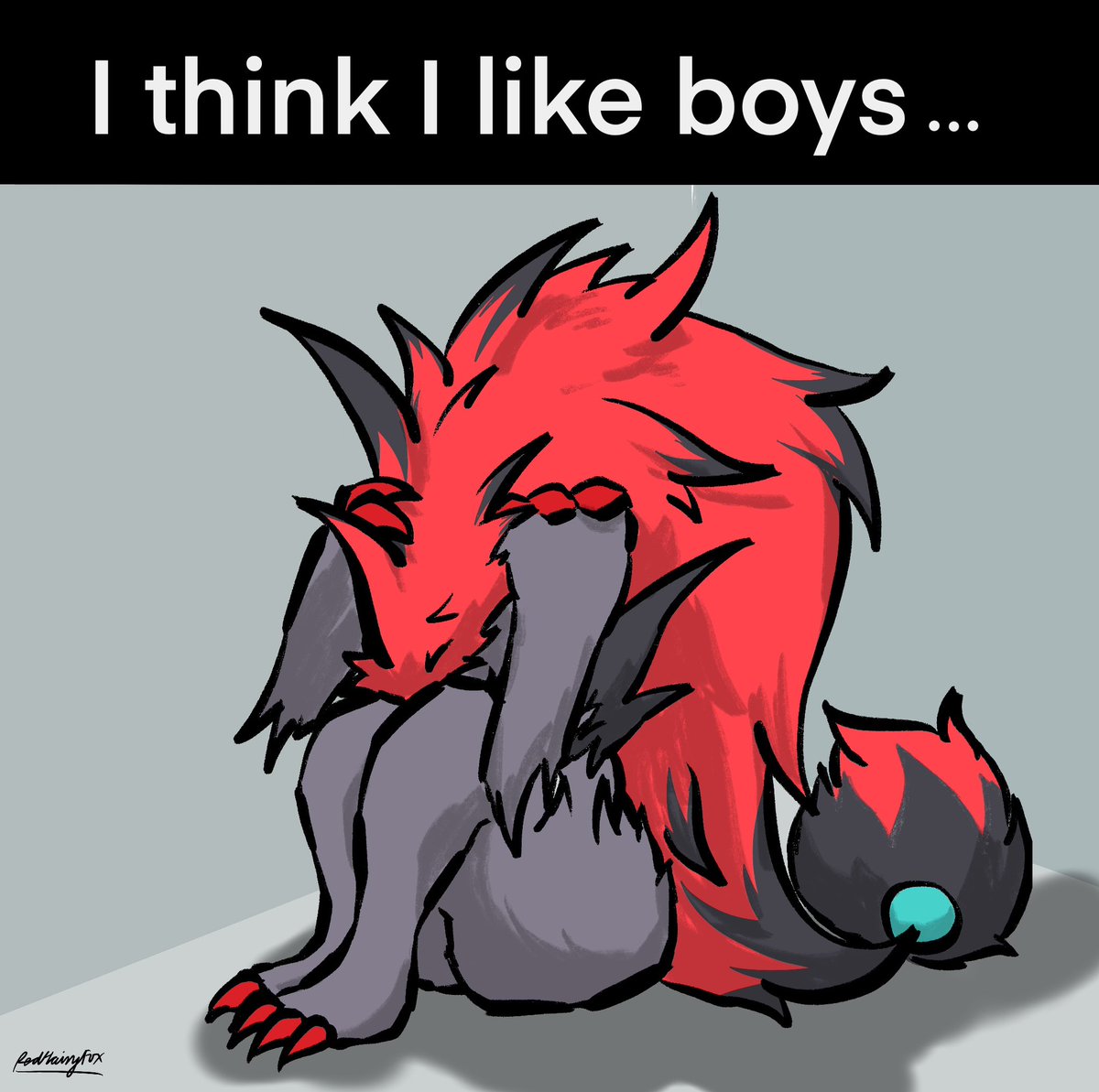 RedFloofZoroark's tweet photo. Doing a little something silly… #Zoroark #Doodles https://t.co/gn24HPJL1B