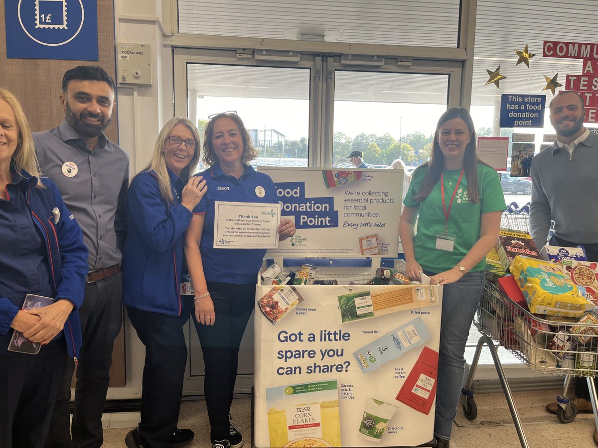 Tomorrow we are <a href="/Tesco/">Tesco</a> for national food drive <a href="/TrussellUK/">Trussell</a> #everylittlehelps - at Cheam Extra Store on A217 - come and donate as you shop <a href="/suttonfoodbank/">sutton foodbank</a>
