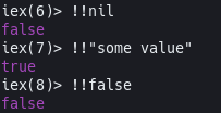 wojciech_jestem's tweet image. TIL:
In Elixir, !! converts any value to its boolean equivalent. !!nil is false, !!value is true. Simple and useful feature i did not know about for longer than i should.
#MyElixirStatus #ElixirTIL