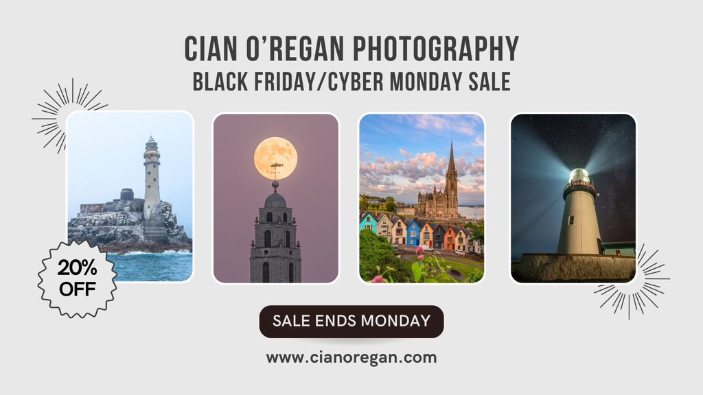 Not another Black Friday Sale 🏷️ 👀 

Enjoy 20% off site-wide at cianoregan.com until Cyber Monday. There’s also Buy 1 Get 1 Free on prints!

Discount automatically applies at checkout, with international shipping available 🌍 #Cork #Ireland #BuyLocal #BlackFriday