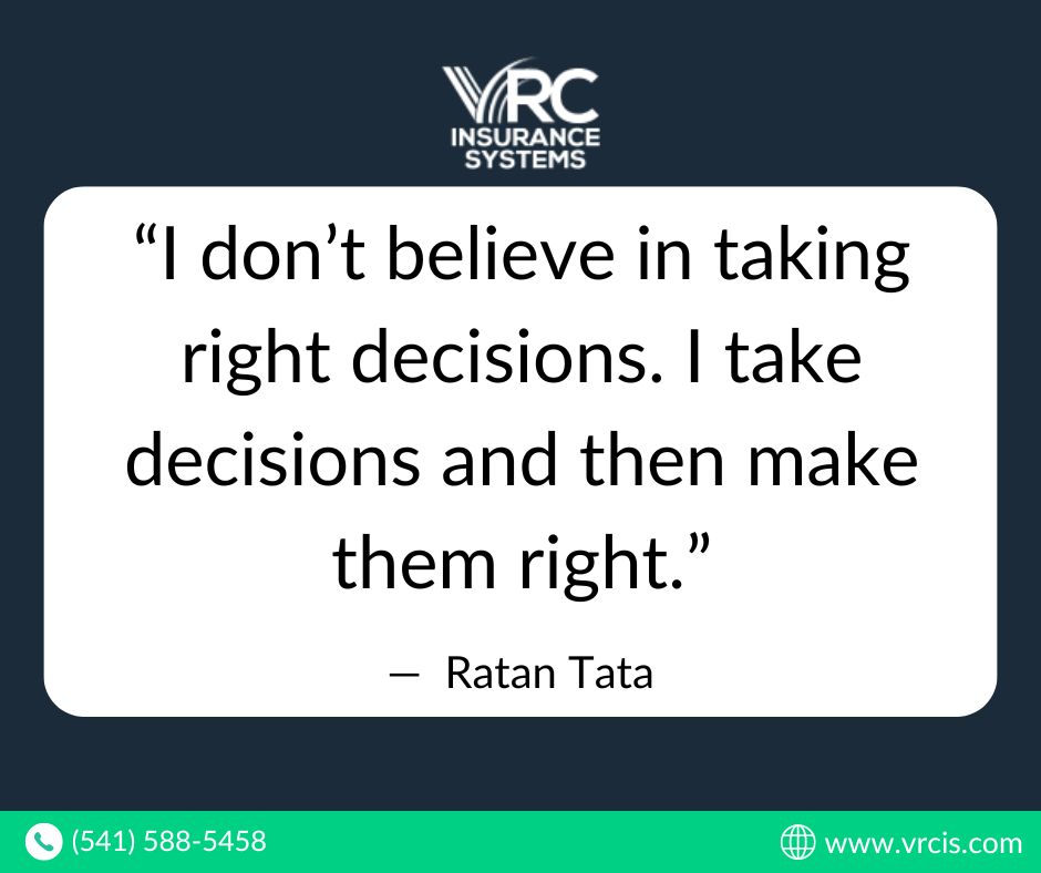 VRCIS's tweet photo. I don’t believe in taking the right decisions. I take decisions and then make them right.
- Ratan Tata

#VRC #VRCSystems #motivation #motivationalquote #inspiration #inspirationalquote
#RatanTata https://t.co/BHFcNBTw9W
