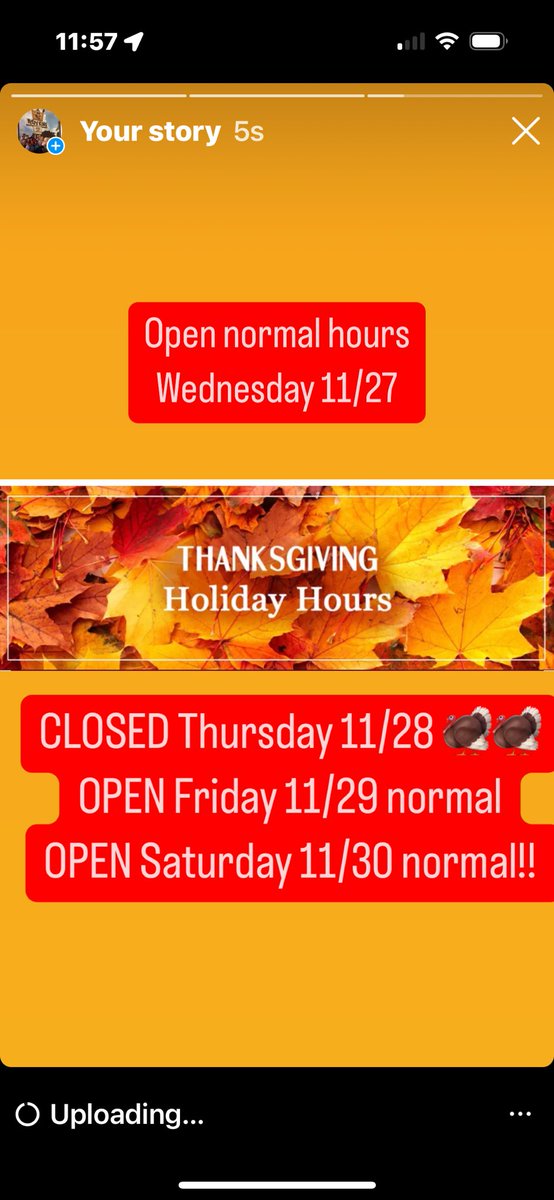 beefy_king's tweet image. Thanksgiving hours! Don’t forgot to #supportsmall on Saturday 11/30!!! It’s our Super Bowl #SmallBusinessSaturday
