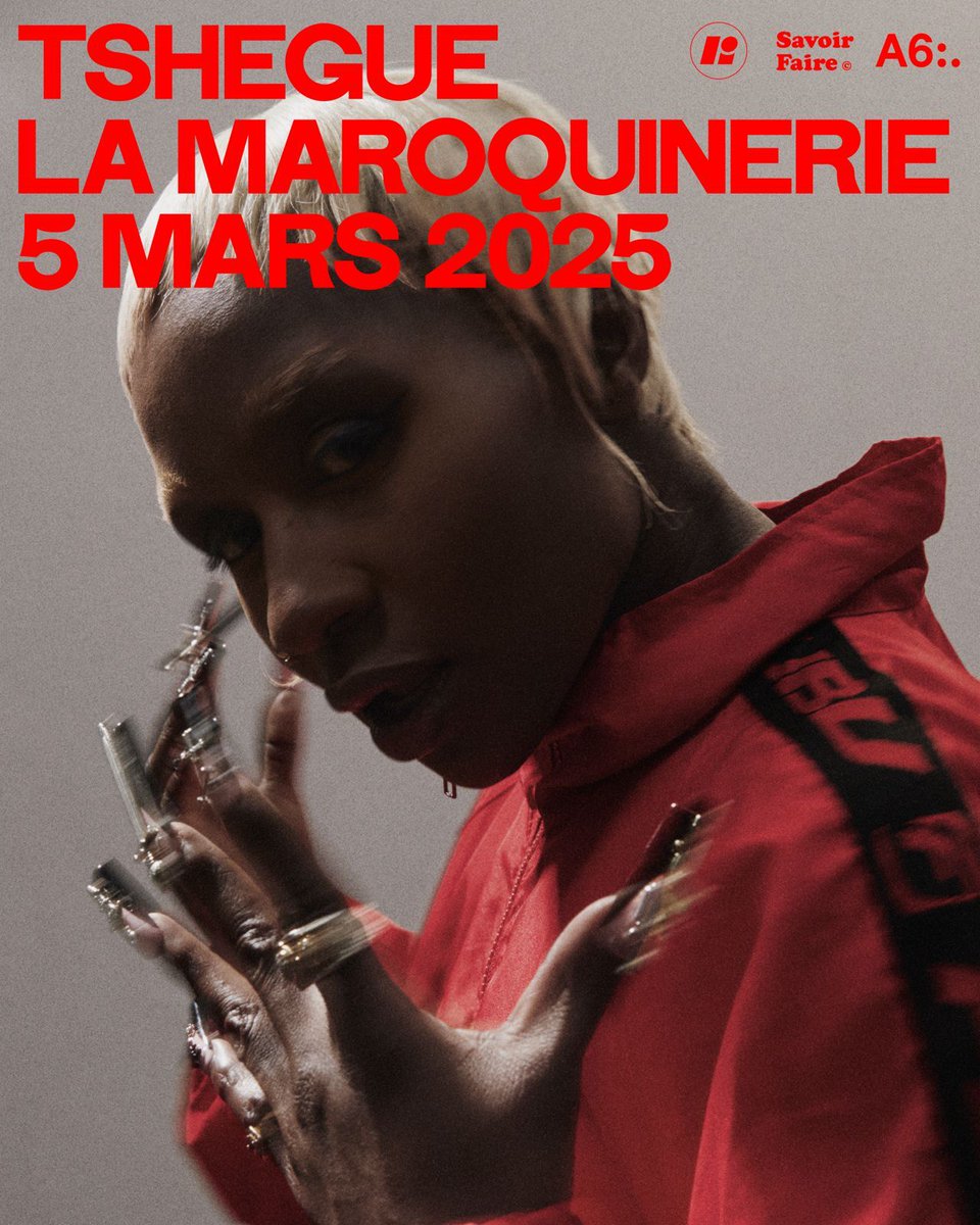 Tshegue en concert à la Maroquinerie le 5 mars 2025 – Il reste seulement quelques places, ça va être explosif !
ticketmaster.fr/fr/manifestati…