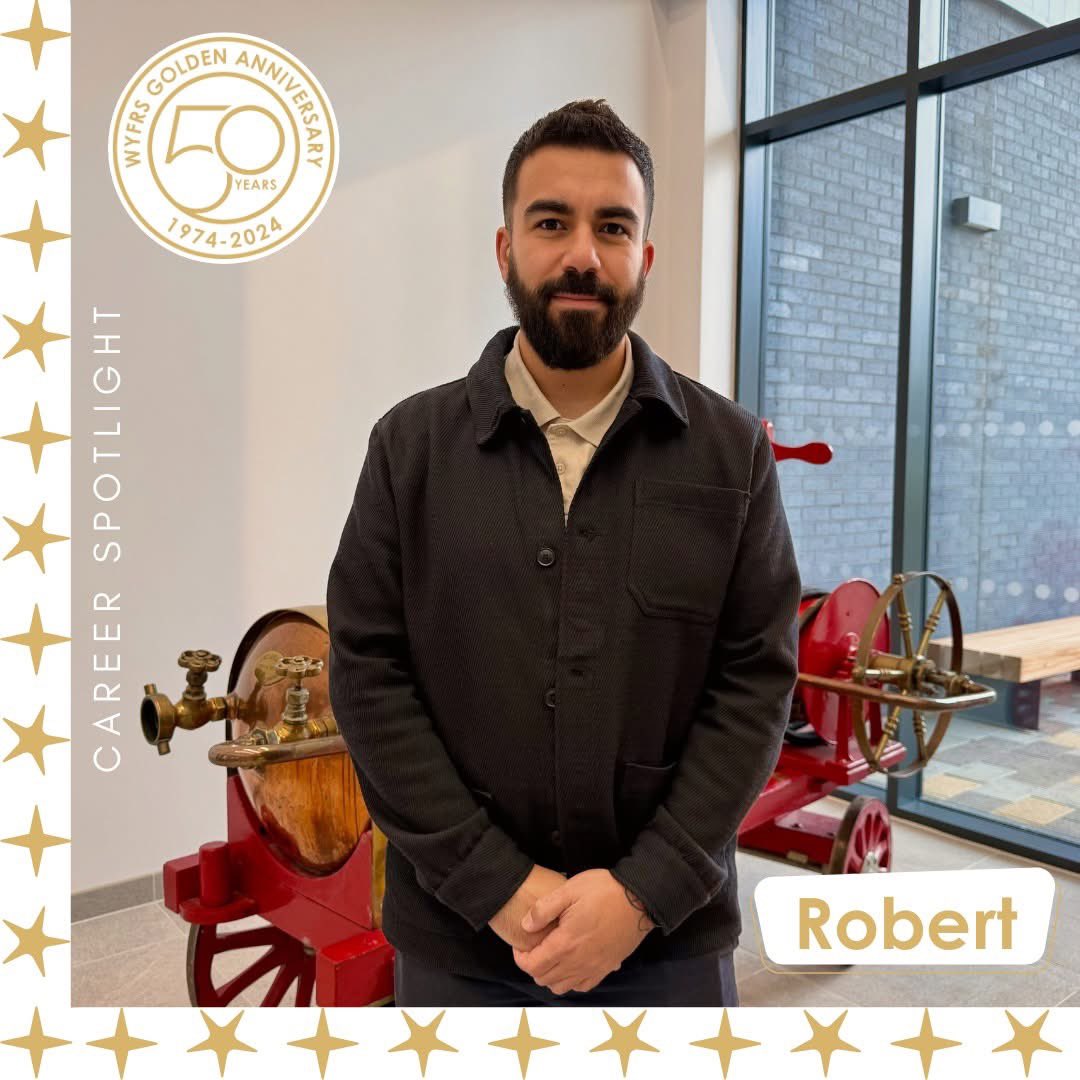 🌟 Career Spotlight: Robert, Digital Change Manager 🌟

As part of our #WYFRS50 celebrations, we’re showcasing the incredible people who make #TeamWYFRS. 

This spotlight series is your chance to discover the diverse career roles at #WYFRS ⬇️

🔗 bit.ly/4i0H3cG