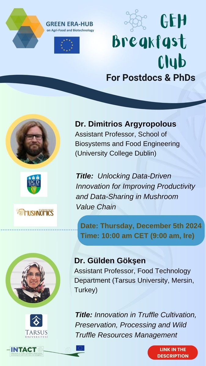 Green ERA-Hub (@geh_era) on Twitter photo 🌟Join us TOMORROW!
🚜🖥️Data-Driven Farming: Innovating the Mushroom and Truffle Value Chains🍄🌲GEH24#freewebinar
📅 Date: Dec 5th-2024
🕙 Time: 10:00 am CET (9:00 am Ireland)
Click below to see Details and Register:
us02web.zoom.us/webinar/regist…
<a href="/GEH_era/">Green ERA-Hub</a> <a href="/ictagrifood/">ICT-AGRI-FOOD ERA-NET</a> 🌟Join us TOMORROW!
🚜🖥️Data-Driven Farming: Innovating the Mushroom and Truffle Value Chains🍄🌲GEH24#freewebinar
📅 Date: Dec 5th-2024
🕙 Time: 10:00 am CET (9:00 am Ireland)
Click below to see Details and Register:
us02web.zoom.us/webinar/regist…
<a href="/GEH_era/">Green ERA-Hub</a> <a href="/ictagrifood/">ICT-AGRI-FOOD ERA-NET</a>