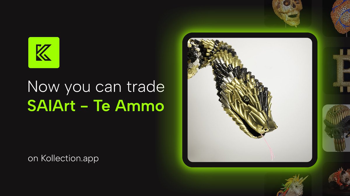 Hey Kollectors 👋🏻

SAIArt - Te Ammo by <a href="/koinKatpunk/">SAIArt</a> is now live on Kollection 🤩 see their beautiful bullet art on kollection.app/collection/1HU…

#Koinos #NFTDROPS