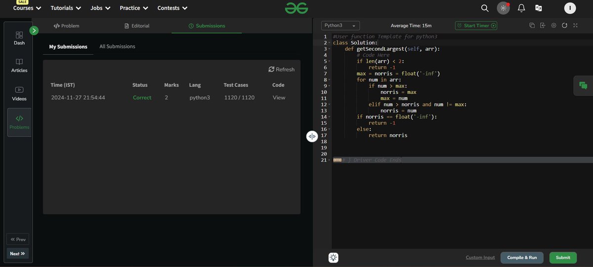 cookycwf's tweet photo. Day 1 | GfG 160 - 160 Days of Problem Solving
#womenintech #gfg160 #geekstreak2024 
user: tissuearchtype
PS: Is this the correct way to post it? https://t.co/gcChsyqUZm