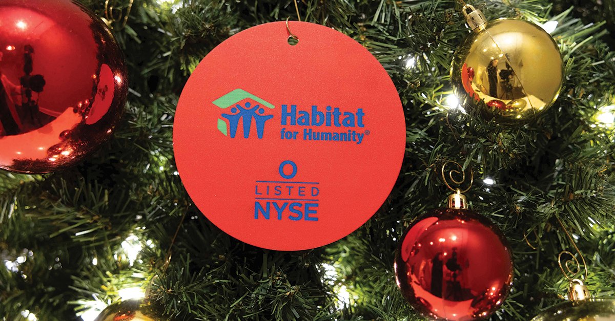 Realty Income is proud to be included in the <a href="/NYSE/">NYSE 🏛</a> Global Giving Campaign and #NYSETreeLighting in support of <a href="/Habitat_org/">Habitat for Humanity</a>. Check out the Realty Income ornament at the NYSE starting on December 5.

Learn more about the NYSE Global Giving Campaign:  ow.ly/vBtL50Uf6am