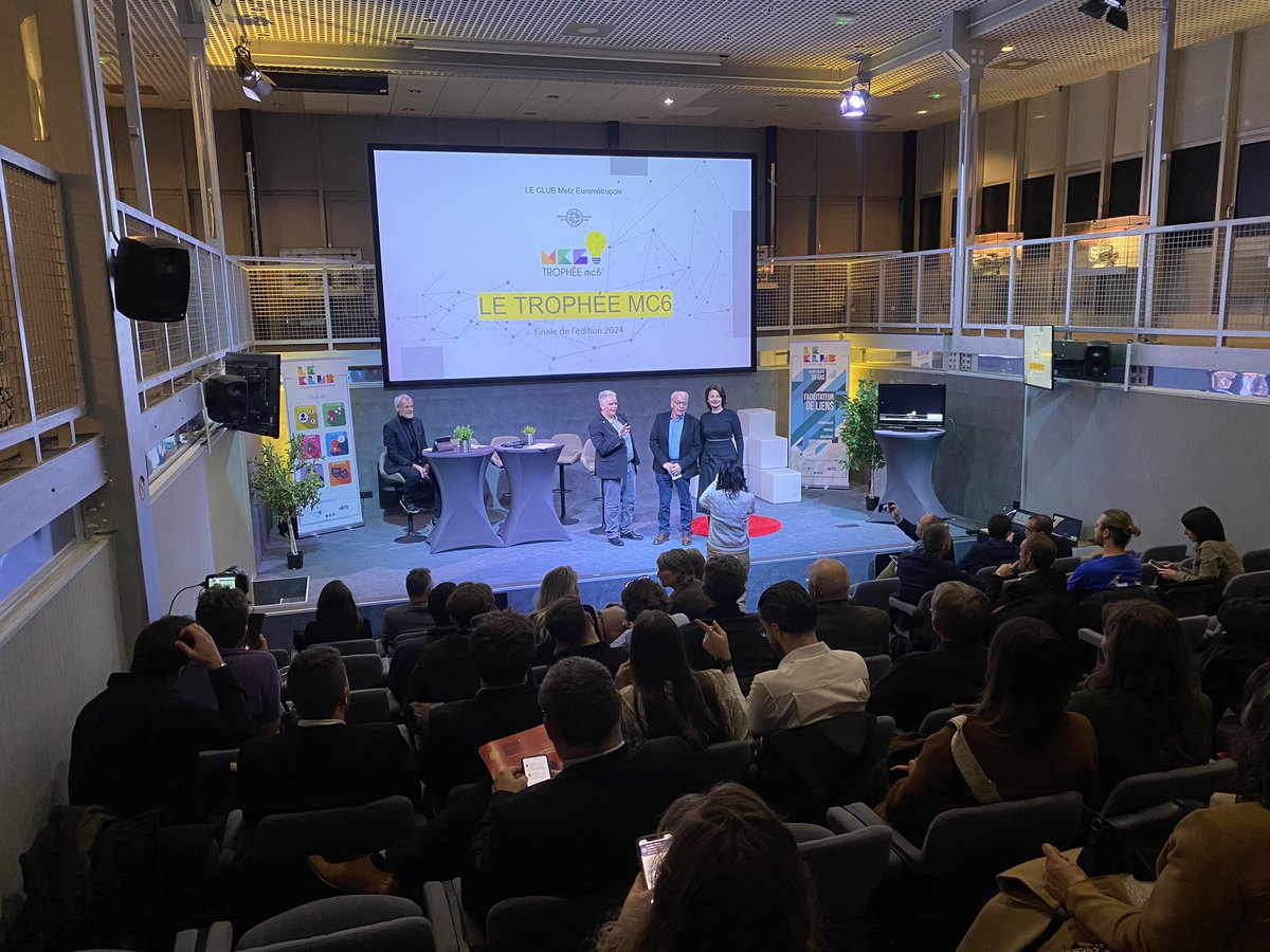 moselle_tv's tweet image. Ce soir au #CESCOM se tient le Trophée mc6, organisé par le Club Metz Eurometropole. Les 6 groupes d’étudiants finalistes, tous du Grand Est, auront 6 minutes pour convaincre le jury que leur innovation est la meilleure ! 🥇