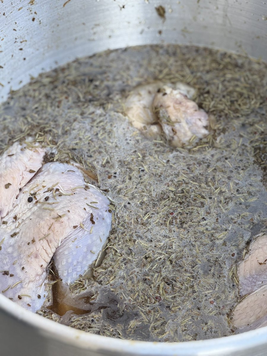 RepTroyCarter's tweet photo. The 24 hour turkey brine has begun! Three large turkeys soaking in my secret concoctions of herbs, spices and secret Carter family recipes! This will be some of the best deep fried turkeys anywhere!! #friedturkey #westbankbestbank #xulaalumni #kappapsi #congressionalblackcaucus #CBCF