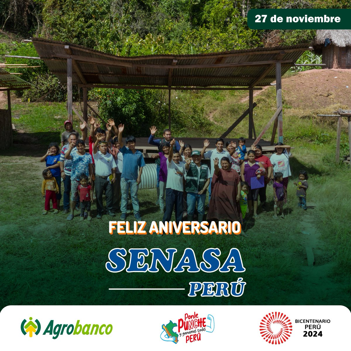 ¡Feliz Aniversario, SENASA! 🎉🙌🏻  

Desde Agrobanco, reconocemos y valoramos su incansable labor por garantizar la sanidad agraria en el Perú 🌱🤝 

¡Sigamos impulsando el desarrollo de nuestro campo con compromiso y excelencia!