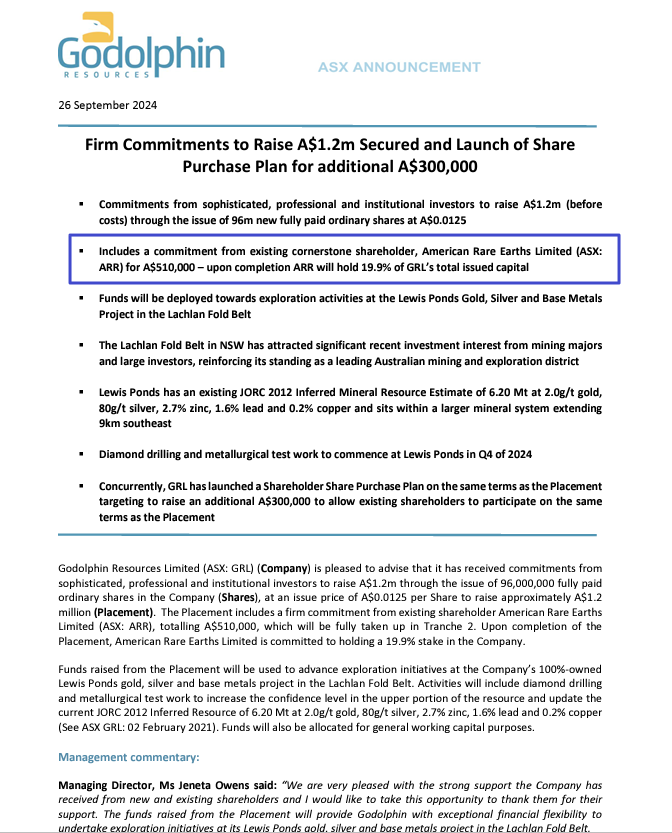 BlessedIM007's tweet photo. $GRL $GRL.AX

SOI: 357m (incl. upcoming T2)
MC: ~$5m (1.4c)
Cash: ~$2.5m
EV: $2.5m
Top Holder (ARR): ~20% 

🎯Drilling to be completed towards the end of December 2024 

💡Reversal coming with the currently ongoing drilling program? 

Worth an eye out imho! 🧐

Disc: Held 😇 https://t.co/mSZlT0suLn