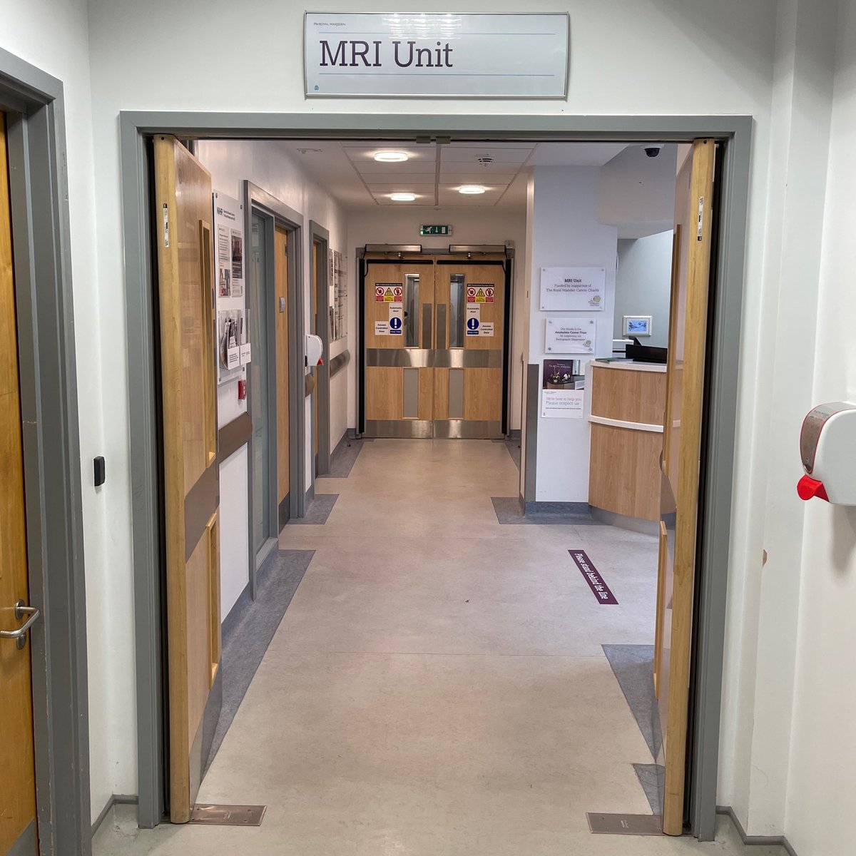 Eleanor had her 39th MRI today. The waiting never gets easier - standing by these doors, longing to see her happy face after the scan, then the weeks of waiting for results. If her tumours are stable, or better, have shrunk, we’ll get 4 more months of reprieve. #eleanorsvoice 💜