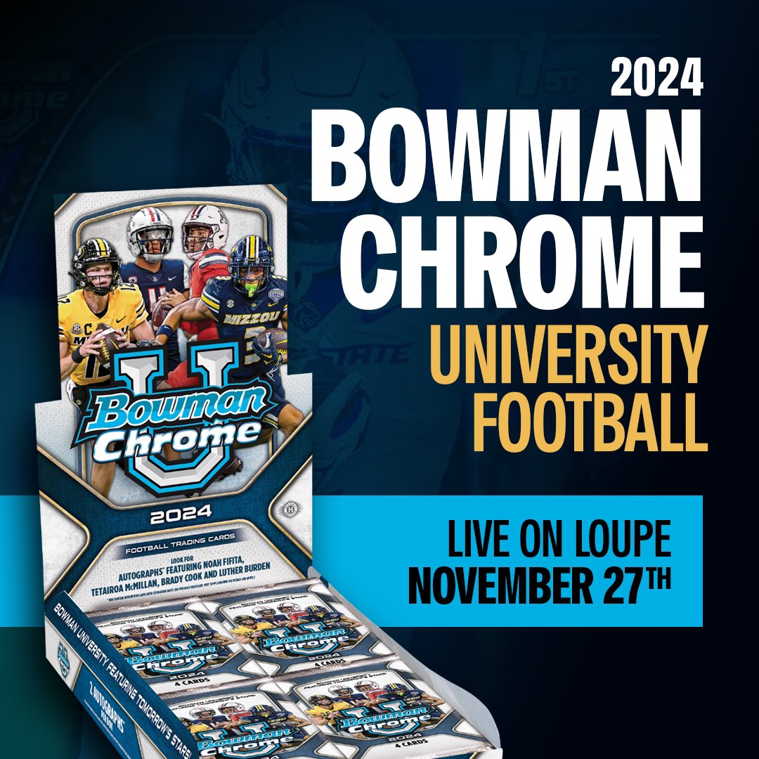 Where are our football lovers? Whether you prefer the NFL or the college game, there’s a product for you! Be the first to rip <a href="/paniniamerica/">Panini America</a> Mosaic and <a href="/topps/">Topps</a> Bowman Chrome U Football. Both are live now on Loupe the App! #sportscards #footballcards #thehobby #whodoyoucollect