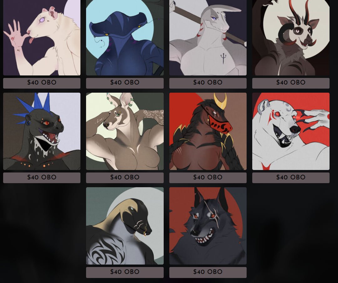 I really need some of these gone ASAP :')
 Ab is 40, but willing to see offers in any of them.

See all available here: toyhou.se/DragonChuu/cha…