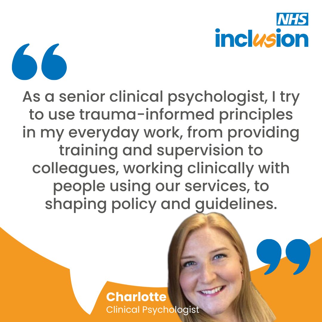 Thanks to Charlotte from our  Inclusion Thurrock service for sharing her thoughts on working in a #TraumaInformed way.  If you'd like some  advice about how to practically apply some of the concepts from our Trauma Informed Practice Guidance click  👉 orlo.uk/l9tH4