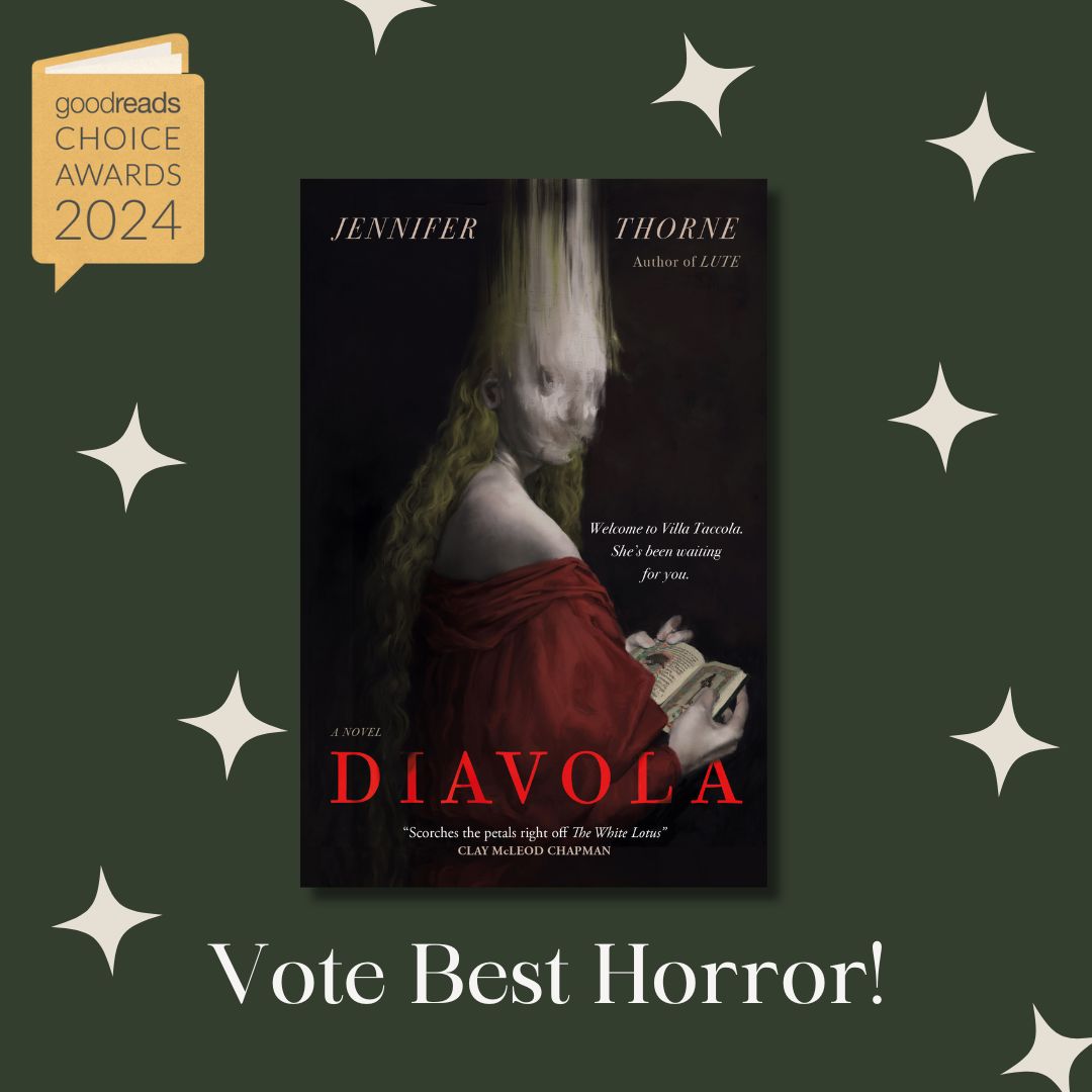 TitanBooks's tweet photo. We are so excited that FOUR Titan Books titles are in the final round of the Goodreads Choice Awards!

💀 WHAT FEASTS AT NIGHT by @UrsulaV
🩸 DIAVOLA by Jennifer Thorne
🔪 I WAS A TEENAGE SLASHER by Stephen Graham Jones
🌴 BURY YOUR GAYS by @ChuckTingle

https://t.co/nHwIM7uVEJ https://t.co/3ksPvLUtnC