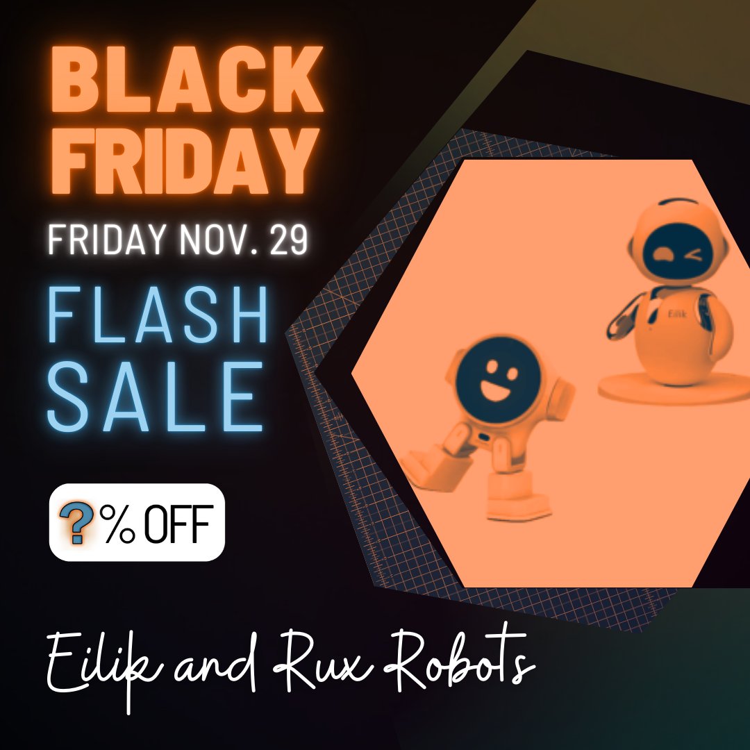 RobotShop's tweet image. 🚨 Flash Sale Sneak Peek🚨
Discounts on top brands like:
 🔸@LetianpaiGlobal, @EnergizeLab robots
🔸@JoyForAllPets Companions
🔸@Adafruit and @OWI_Robotics products
Discover what’s coming: rb1.shop/3B1X1CH
#BlackFriday #RobotShop #TechDeals #FlashSale
