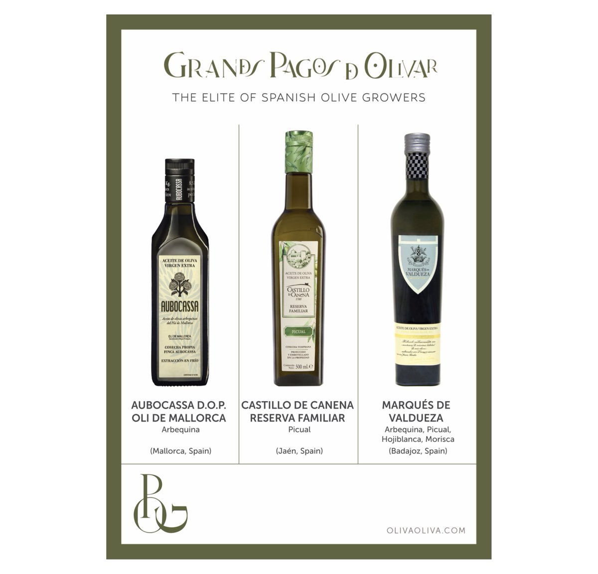 olivaolivaexp's tweet image. ¿Sabías que la asociación Grandes Pagos de Olivar fue creada en el año 2005 y se ha establecido como la élite de los olivareros de España?

🟢 Descubre nuestras cajas exclusivas Grandes Pagos de Olivar con @CastillodCanena, @aubocassa y @valduezaestate: blog.olivaoliva.com/la-elite-de-lo…