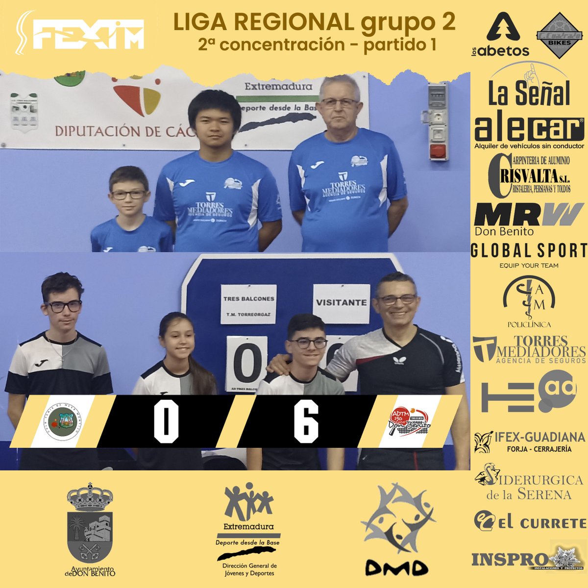ADTM150DB's tweet photo. Finalmente, el equipo de regional a disputado este fin de semana la segunda concentración, en la localidad de Torreorgaz, logrando las victorias por 6-0 frente a Montijo y por 4-2 contra Torreorgaz, de esta forma sigue ocupando la primera posición en la tabla https://t.co/2Ms2bPnwKX