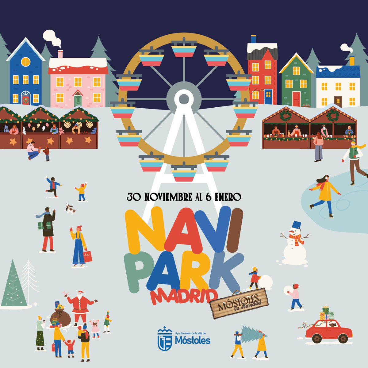 🪅 Navipark Madrid llega a Móstoles este sábado, 30 de noviembre, a las 19:00 h.

🎡 El parque Finca Liana dispondrá de un sendero de luces navideñas, un mercadillo, una pista de hielo de 1.000 m², una noria de más de 30 metros y muchas cosas más.

¡No te lo puedes perder!