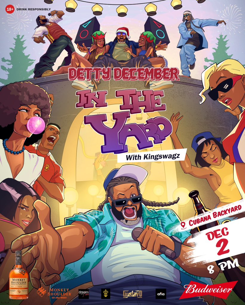Here we go again 🚀🚀

Monday 2nd DEC Issa go🔌🔌
Turn up with the Yard Ravers 🕺💃
Catch us IN THE YARD !!! 

Come with your DETTY DECEMBER ENERGY!!! ⚡️⚡️🎄🔌🔌🔌

#DettyDecemberInTheYard 

<a href="/intheyardwswagz/">IN THE YARD W SWAGZ</a>