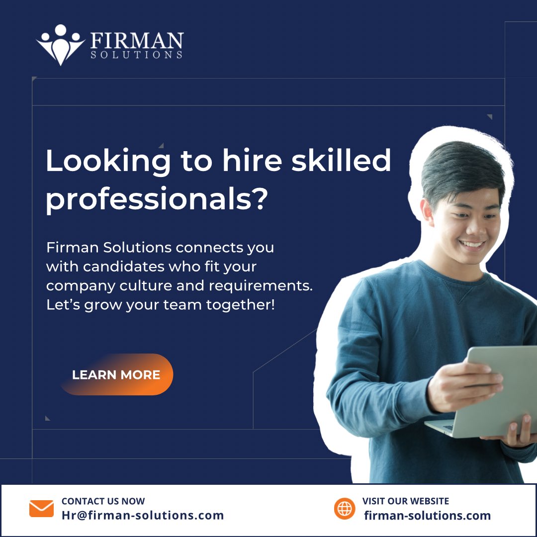 FirmanSolutions's tweet photo. Ready to grow your dream team? 
Let’s partner together and build a future filled with opportunity and success.

#TalentSolutions #RecruitmentExperts #HiringMadeEasy #CareerConnections #TeamBuilding #JobOpportunities #CompanyCulture #WorkforceDevelopment #FirmanSolutions https://t.co/SWxBvqPZjz