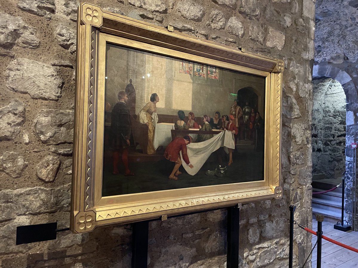 Today, this lovely painting by David Wilkie Wynfield of the arrest of Anne Boleyn went on display ⁦<a href="/Royal_Armouries/">Royal Armouries</a>⁩ ⁦<a href="/TowerOfLondon/">The Tower of London</a>⁩. The setting for this scene was a room ⁦<a href="/hevercastle/">Hever Castle</a>⁩ but Anne was enjoying a tennis match at Greenwich when she was arrested.