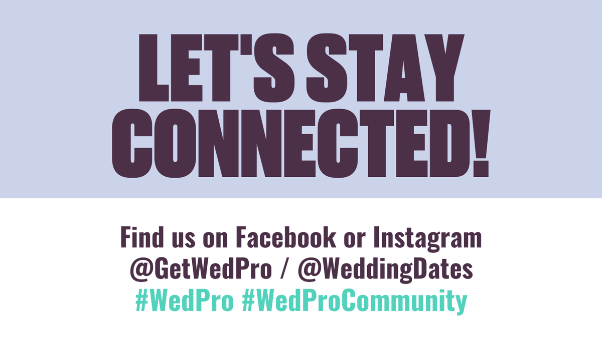 WeddingDates's tweet image. We’re stepping away from X (Twitter) for now, but you can stay connected with us on Instagram and Facebook for all the latest updates, tips, and community news! 📸📘 Follow us @weddingdates and @getwedpro 

#WedProCommunity