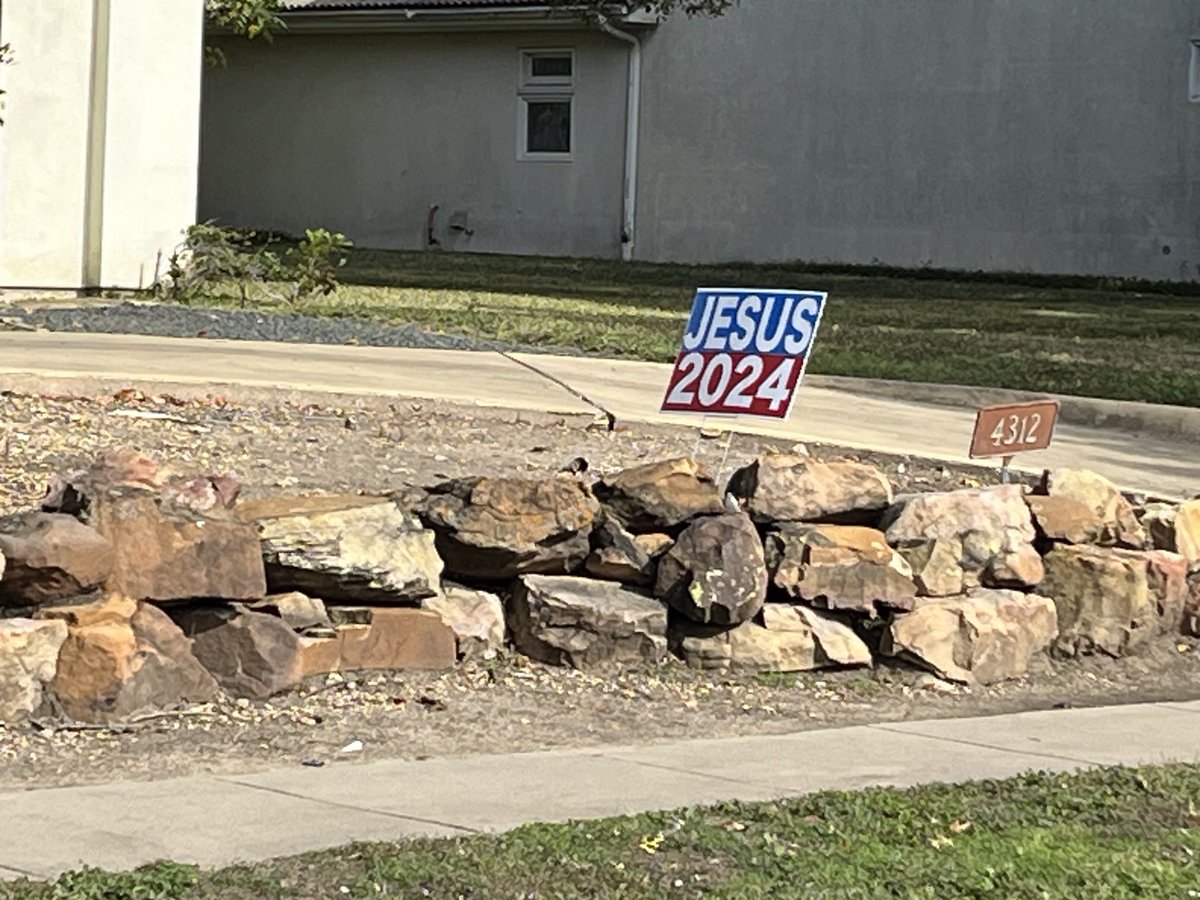 Saw this yard sign in Dallas. Amen!