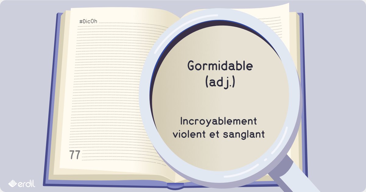 OhMyBreve's tweet photo. "Gormidable" est le mot #DicOh de novembre ! 👊🩸 

Retrouvez tous les mots précédents et leurs définitions fantaisistes sur https://t.co/iwWcHC8XNv https://t.co/WUkH1HIHGj