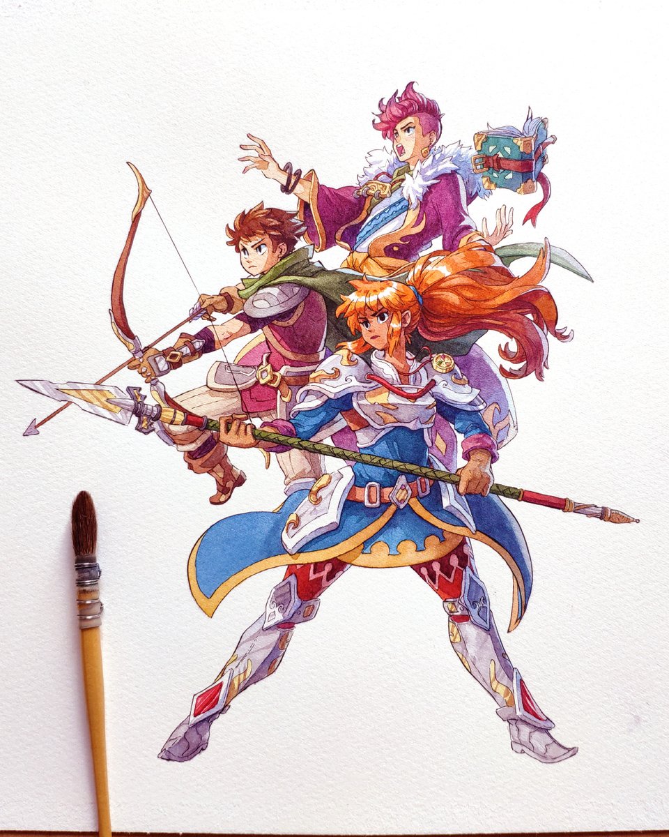 Painted characters for Alterium Shift's key art.