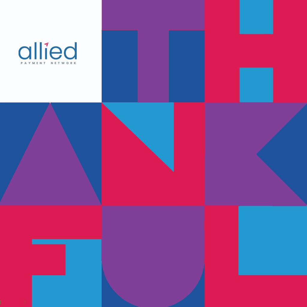 In advance of the holiday tomorrow, we'd like to wish you a Happy Thanksgiving from all of us at <a href="/AlliedPayment/">Allied Payment</a>.

We are so thankful for every member of #TeamAllied, our clients, partners, families and friends.