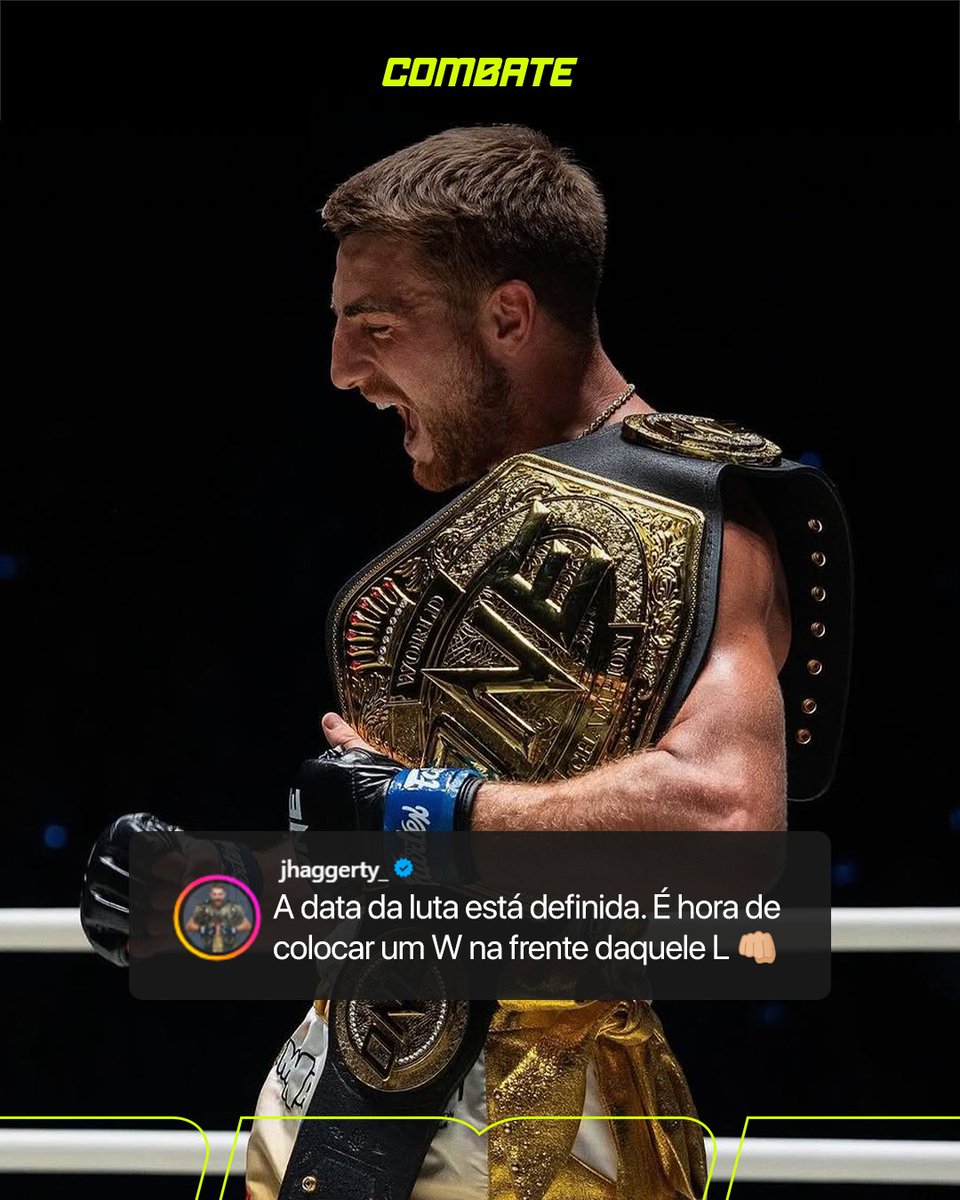 combate's tweet photo. Buscando consolidar seu reinado como campeão! 💪
A próxima luta de Jonathan promete ser um confronto de alto nível! Ele fará sua primeira defesa do título mundial de Muay Thai na categoria peso-galo contra o brasileiro, Felipe Lobo
#Combate #ONEnoCombate #JonathanHaggerty https://t.co/i3V8YcqScW