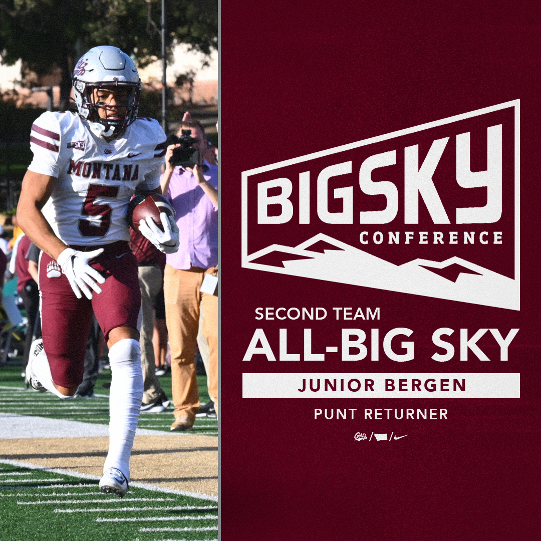 MontanaGrizFB's tweet photo. @BCasey60 🎩 It's a hat-trick of All-Big Sky honors for @bergen_junior!

#GoGriz https://t.co/rwpJb9eaXT