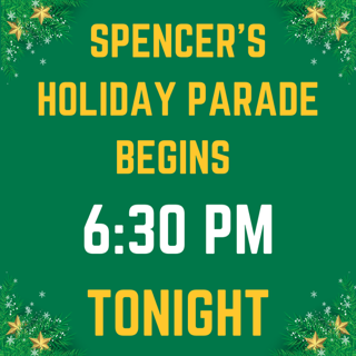 Spencer’s Holiday Caravan Parade is at 6:30 PM! It is a nighttime parade of lights, starts at NRHS, goes down Salisbury Ave (closed ~ 6-8:30) from Jefferson St to 11th St. Restaurants open late, parking is available at the NCTM. Follow detours; don't drive around barricades.