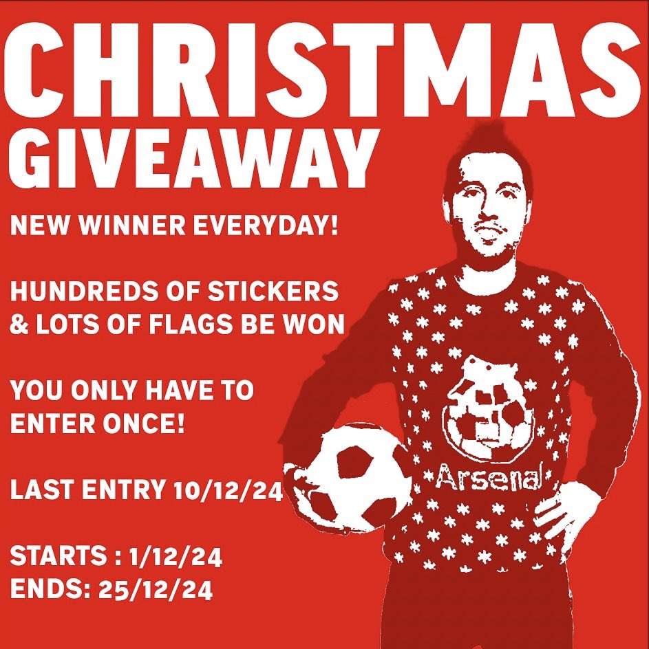 AFCSTICKERS's tweet image. ‼️GIVEAWAY‼️

The annual Christmas giveaway is here!

How to enter:
1️⃣ Like the Tweet
2️⃣ Retweet
3️⃣ Follow Me

You can also enter on instagram for an additional entry 

New winner everyday!