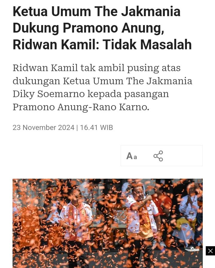 Heraloebss's tweet image. Suasana DKI Hari ini
Jakmania Tumpah Ruah ke Jalan merayakan milad berbarengan dengan kemenangan Calon Gubernur Jakarta @pramonoanung Doel 

No 3 menang #Quickcount #Pilkada2024 #LiburNasionalJadiMaksimal ! 

Kalah menang Tetap seduluran 👍