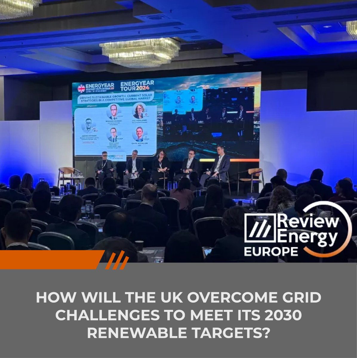 review_energy's tweet image. 📢At 2nd edition of #Energyear Investment Solar &amp;amp; Storage, experts debated the role of grid development in the UK’s#renewableenergy 💚 strategy, highlighting the need for rapid #grid expansion and more efficient connection processes to meet 2030 targets.
➡️goo.su/bBJ1of