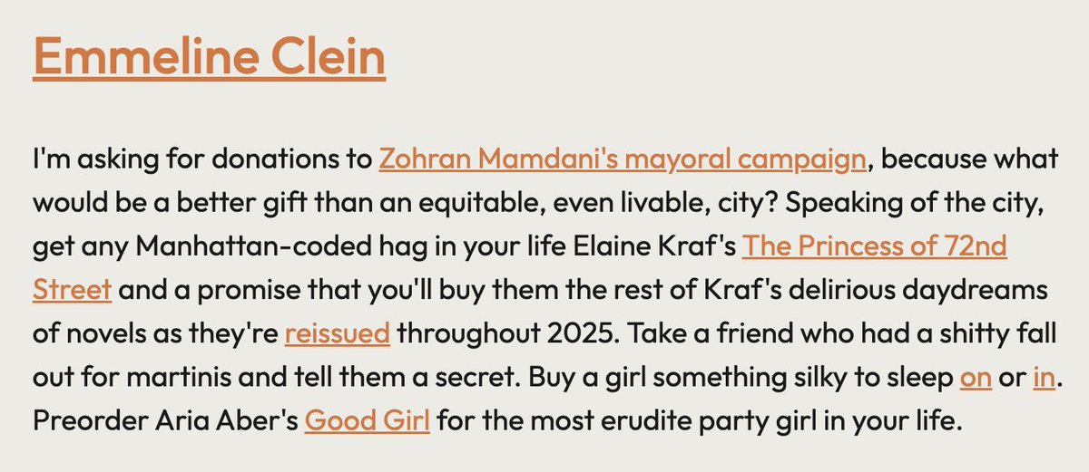 Emmeline Clein (@emmelclein) on Twitter photo made some gift guide recommendations for the good girls/bad girls/hags/leftists in your life (these categories often overlap) over at <a href="/dirtyverse/">Dirt</a> <3 <a href="/ZohranKMamdani/">Zohran Kwame Mamdani</a> @AriaAber <a href="/ModernLibrary/">The Modern Library</a> made some gift guide recommendations for the good girls/bad girls/hags/leftists in your life (these categories often overlap) over at <a href="/dirtyverse/">Dirt</a> <3 <a href="/ZohranKMamdani/">Zohran Kwame Mamdani</a> @AriaAber <a href="/ModernLibrary/">The Modern Library</a>