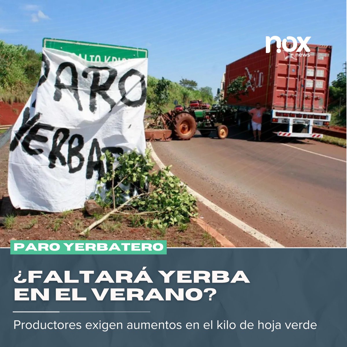 🧉Puede haber faltante de #yerba en el verano

🤔¿Qué pasó? La protesta de los productores de yerba mate en Misiones reclaman por un precio base de $390 por kilo de hoja verde. Desde la desregulación del Instituto Nacional de la Yerba Mate, hubo una caída drástica en los precios.