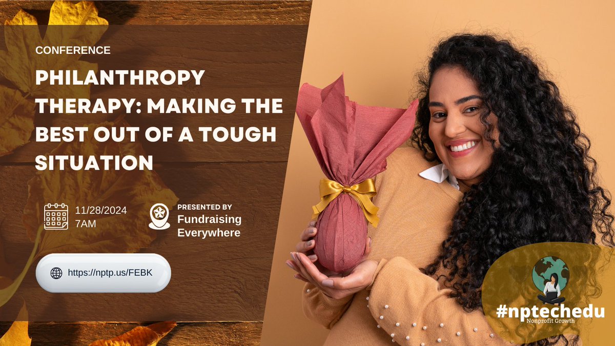 nptechedu (@nptechedu) on Twitter photo Tomorrow! Don't miss it! #nptechedu - Philanthropy Therapy: Making the best out of a tough situation ▹11/28 at 7AM◃ <a href="/FundEverywhere/">Fundraising Everywhere</a> ⭑ nptp.us/FEBK ⭑ List of November events at nptp.us/KYlF Tomorrow! Don't miss it! #nptechedu - Philanthropy Therapy: Making the best out of a tough situation ▹11/28 at 7AM◃ <a href="/FundEverywhere/">Fundraising Everywhere</a> ⭑ nptp.us/FEBK ⭑ List of November events at nptp.us/KYlF