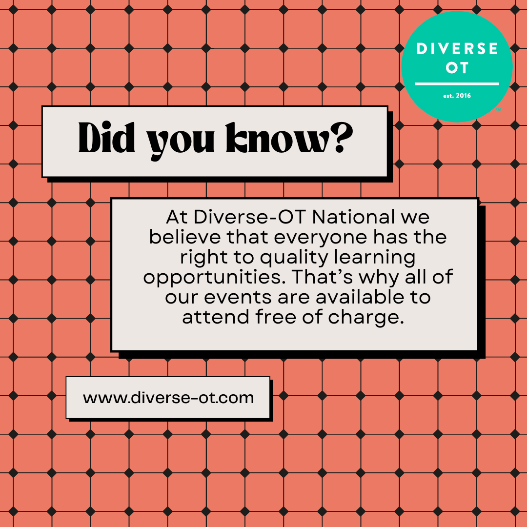 DiverseOT_2016's tweet photo. It's time to get real about access needs. Too many universities and organizations love to TALK about access but what are they actually DOING? ⁠.
DONATE HERE: https://t.co/J2tnKfUUiX https://t.co/lPA9OhiGNH