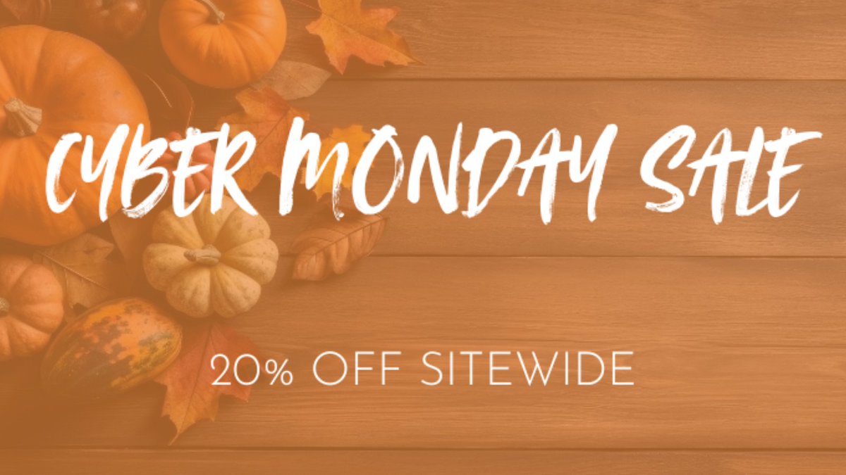 This Thanksgiving we’re giving you something extra to be thankful for 🍂🦃 All products on our website will be 20% off for #CyberMonday. Don’t miss out on this deal!
*
Discount applied at checkout. Sale in effect from 12am EST Monday December 2nd to 12am EST Tuesday December 3rd