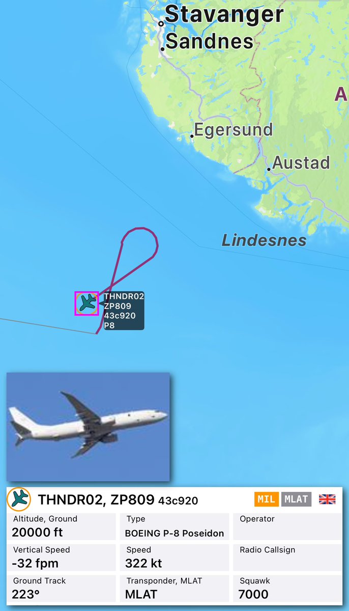 mil_scot's tweet photo. 🇬🇧#THNDR02
#ZP809
#43c920
#P8

Assuming the position just off #Lindesnes #Norway 🇳🇴 https://t.co/CRM5tgYwvS