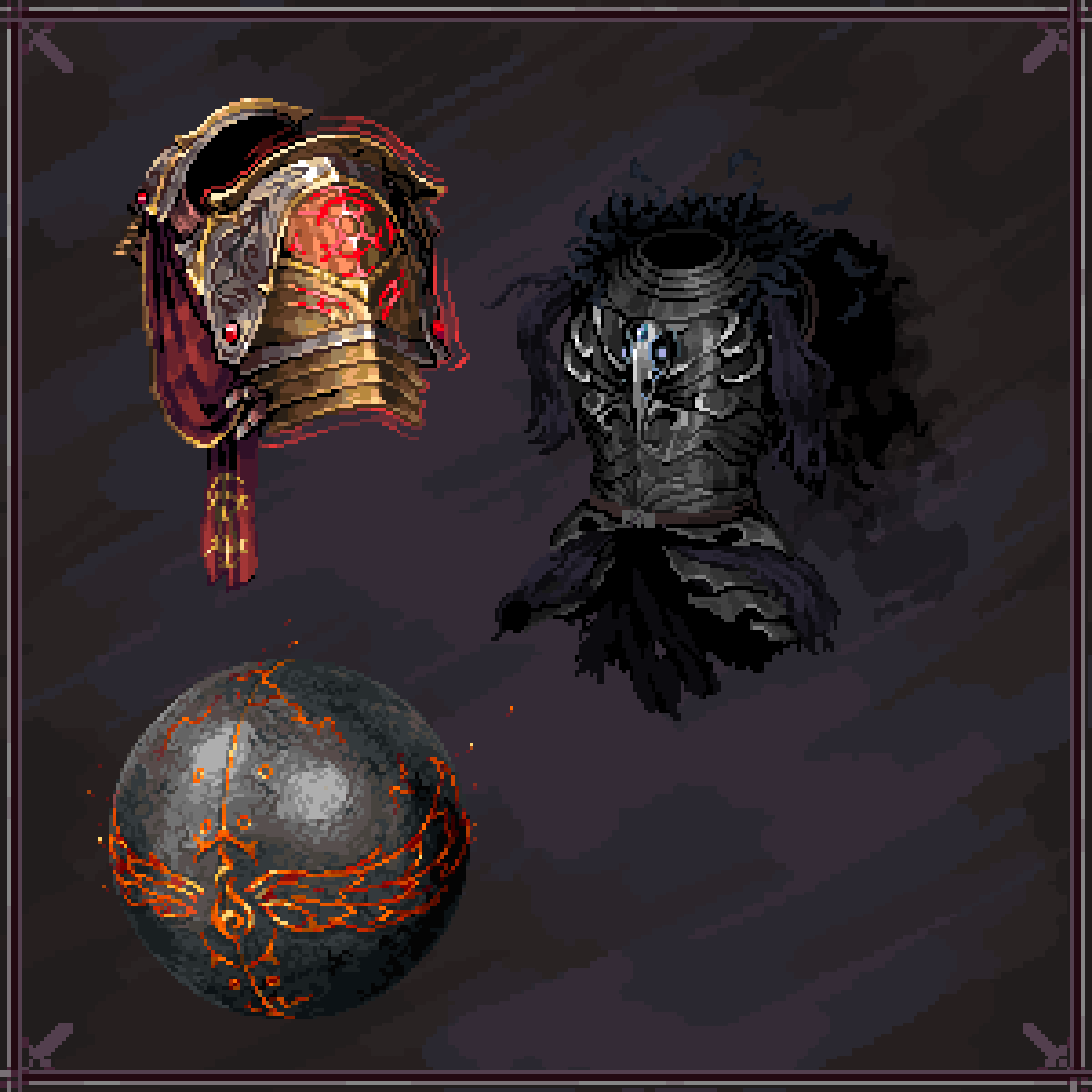 FrivolousKnight's tweet image. Some armor pixels (+ball)