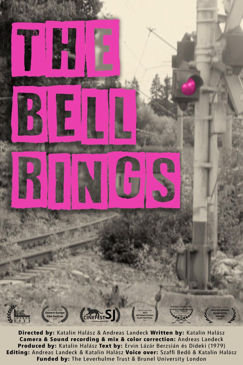 Brunel Sociology, Media, Comms & Journalism (@brunelsmcj) on Twitter photo 'The Bell Rings', a film on the affective push and pull of ethnonationalism in Hungary made by our own Katalin Halász (@am_vis) & <a href="/LandeckAndreas/">landeck andreas</a> is competing for Best Documentary at the 2024 Asti Film Festival - Good luck Katalin! buff.ly/3ZkoGbr
#BruMedia #BruSoc 'The Bell Rings', a film on the affective push and pull of ethnonationalism in Hungary made by our own Katalin Halász (@am_vis) & <a href="/LandeckAndreas/">landeck andreas</a> is competing for Best Documentary at the 2024 Asti Film Festival - Good luck Katalin! buff.ly/3ZkoGbr
#BruMedia #BruSoc